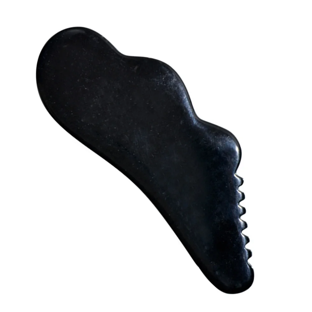 

1Pcs Black Obsidian Body Massaging Comb Smooth Edges Portable Home Travel Use Gift Friends Family Elderly Co-Workers