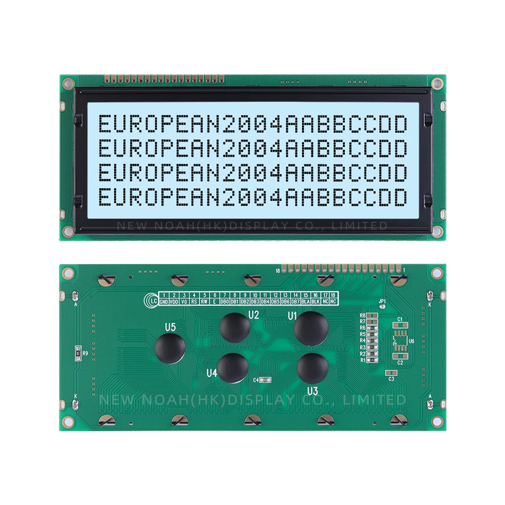 Filme cinza europeu letras pretas 2004c-3 tela lcd de caracteres grandes 4*20 tc2004c1 146*62.5mm st7066u display de cristal líquido