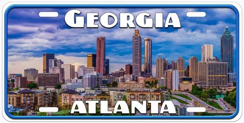 Atlanta City GA01 Novelty Car License Plate Aluminum