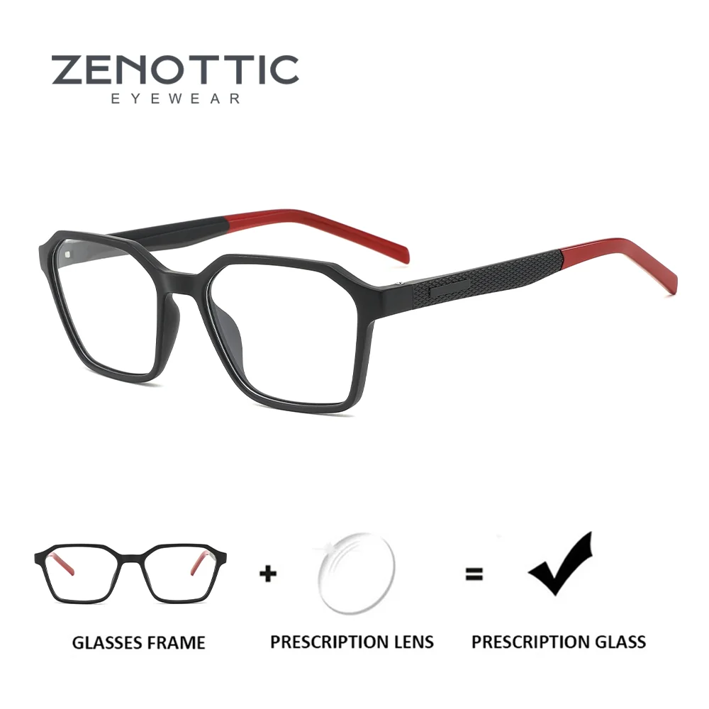 

ZENOTTIC Modish Polygon TR-90 очки по рецепту для унисекс анти-синий свет прогрессивные/фотохромные оптические очки