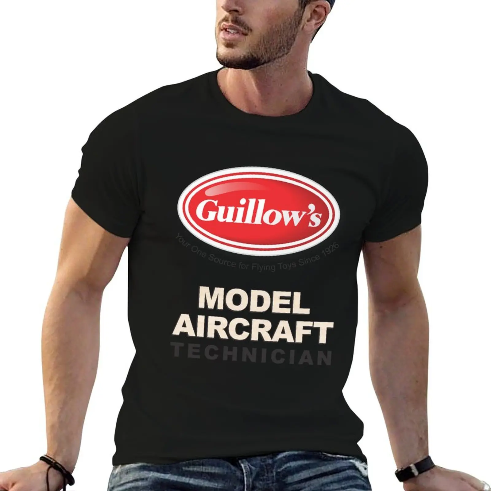Футболка Guillow - Model Aircraft Technician с модным принтом для мужчин