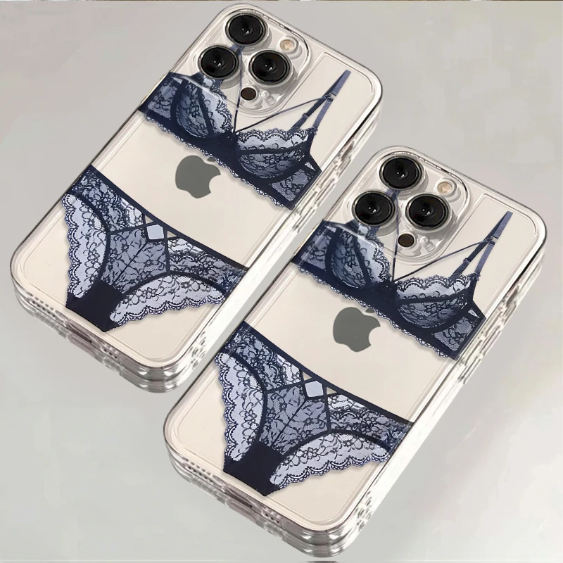 Applicable to 15ProMax mobile phone case, new iphone14 premium sense 13 silicone anti-drop 12 lace underwear 11 art 8plus creati