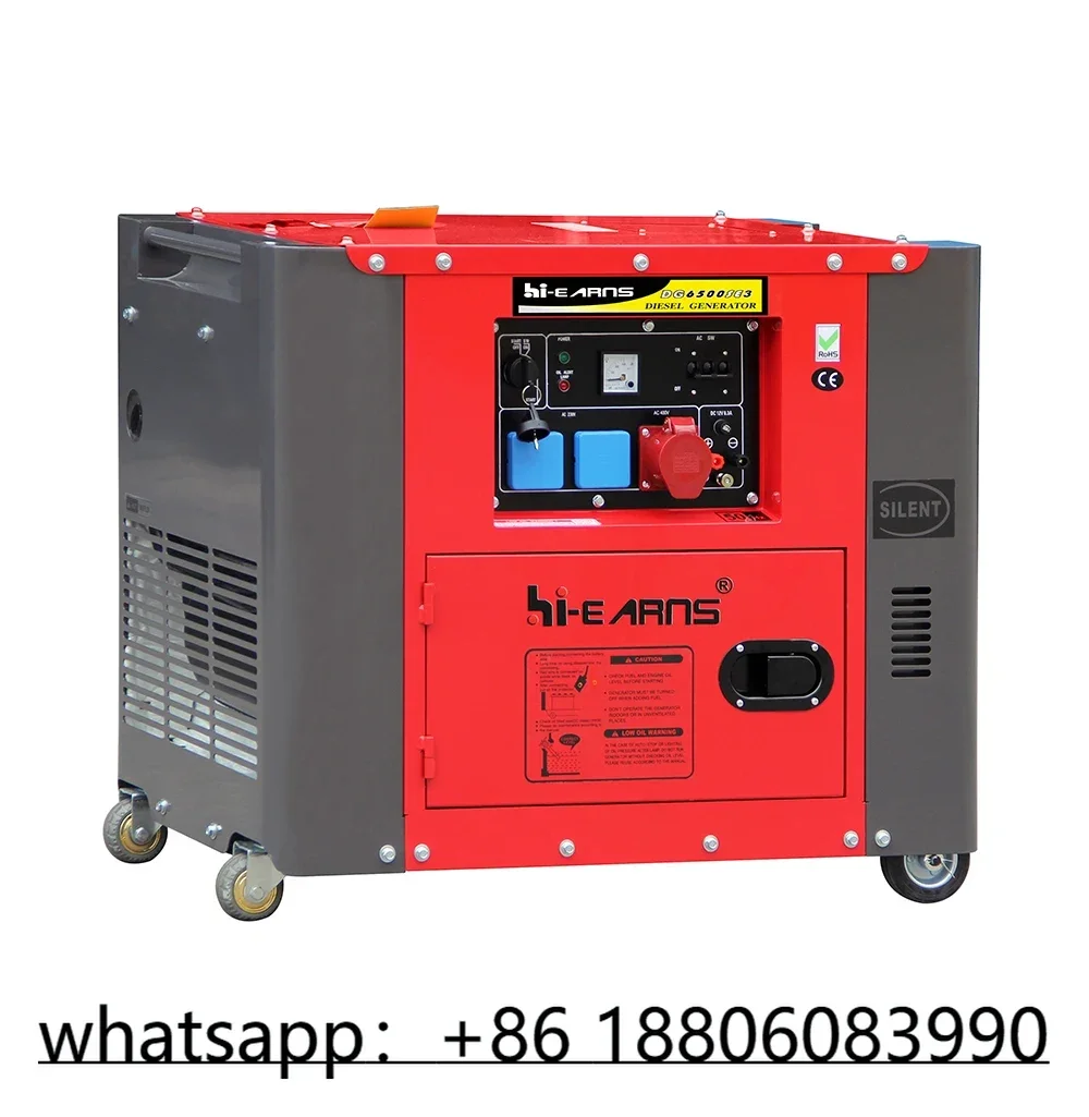 hi-earns 2KW 3KW 5KW silent air cooled electric 6kva die·sel generator  price