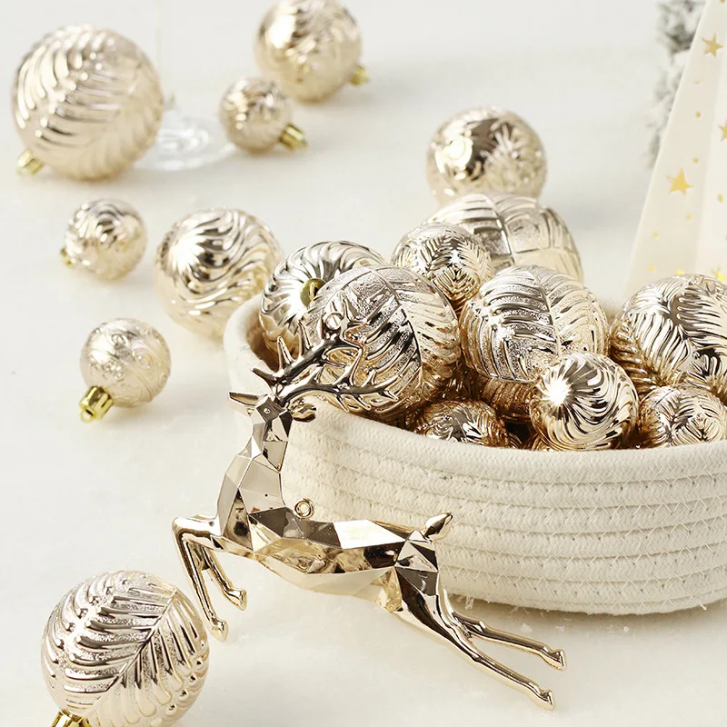 Decorazione natalizia Champagne Golden Deer Christmas Ball ciondolo decorazione forniture per la decorazione dell\'albero di natale