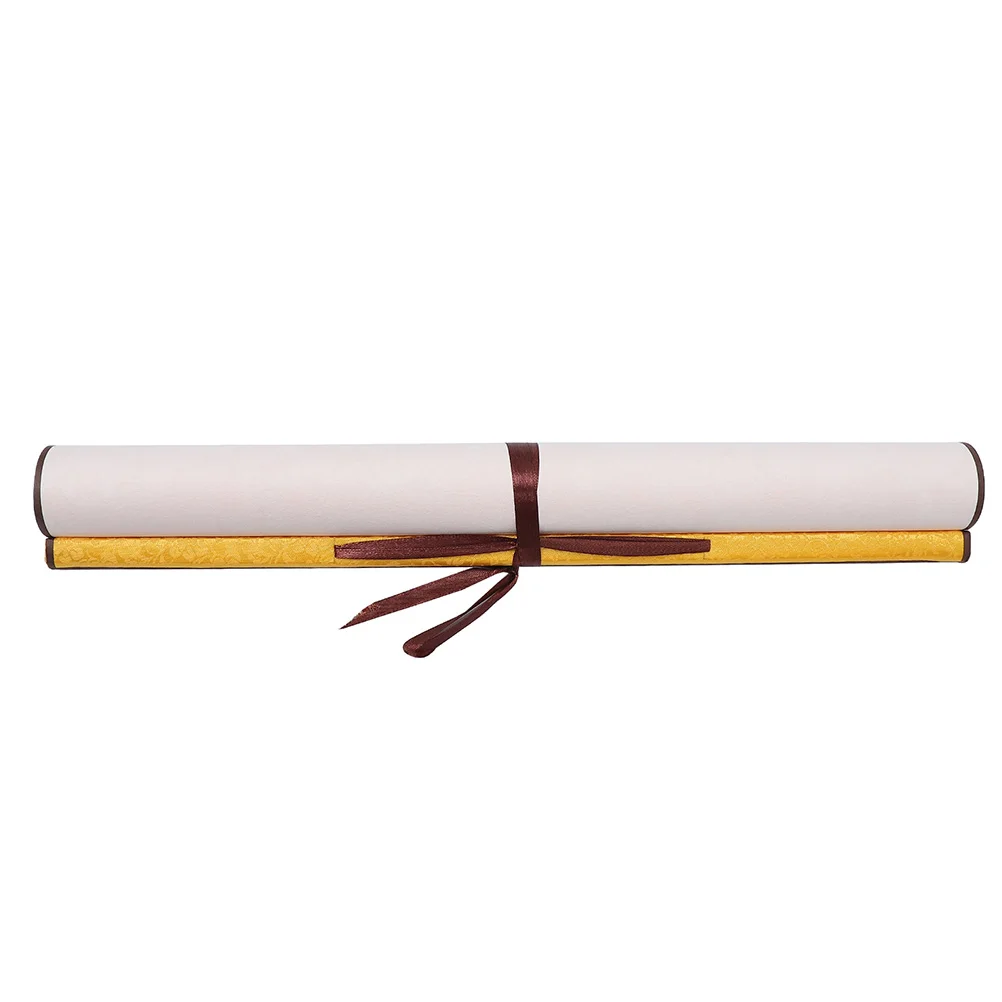 

Rice Paper Scroll 4ft Golden Yellow Calligraphy Professional Xuan Paper Blank Scroll Multi Function Supplies