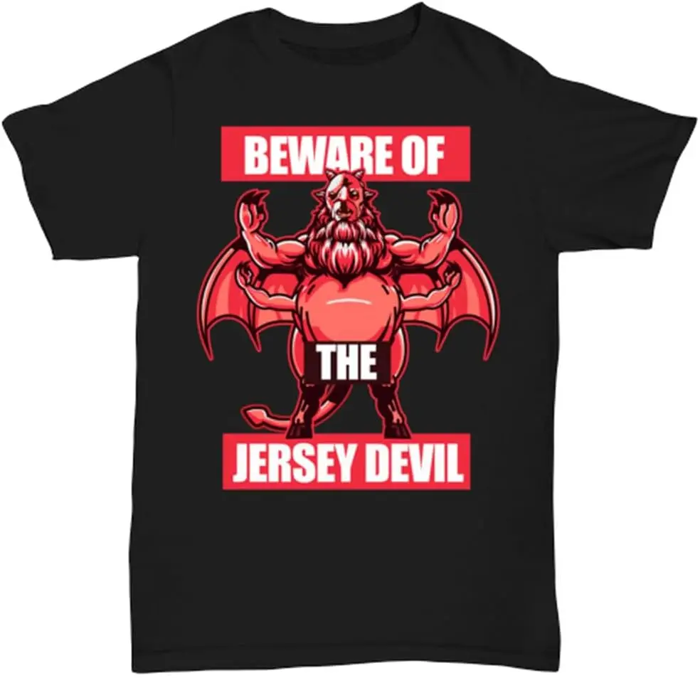 Watch out for the Jersey Devil Unisex T-shirts  Man Woman Short Summer Tees Casual Cotton New Arrival Fashions Couple