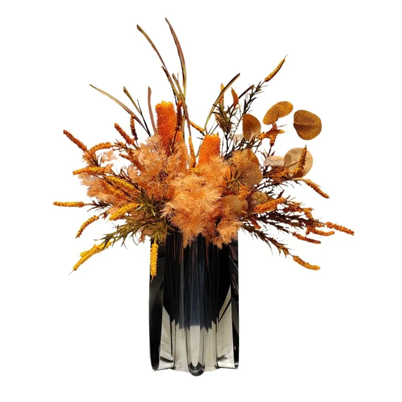 

Modern light luxury flower arrangement dried flower living room ornament TV cabinet dining table coffee table model room soft