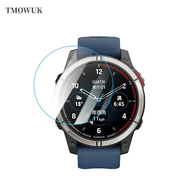 For Garmin Quatix 7 Pro Quatix7 Accessories Tempered Glass Screen Protector Film HD Clear 9H Anti - Scratch GFHO