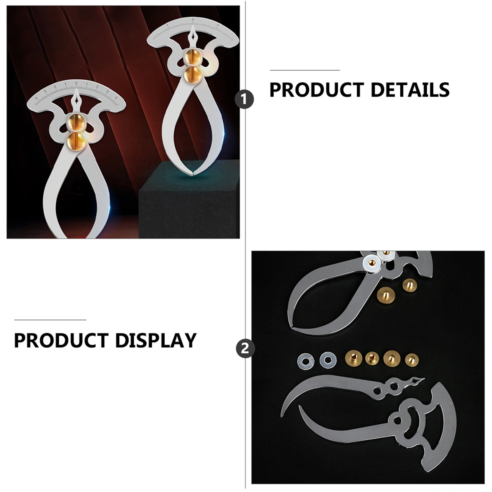 

Stainless Steel Outside Calipers Jewelry Measure Tool Internal Measurement Gauge Adjustable Divider For Woodworking Precision