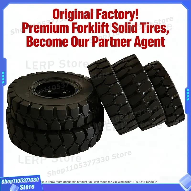 OEM Customized 9.00-20 Forklift Tire Solid Black and Non-marking Solid Forklift Tires for Industrial Material Handling