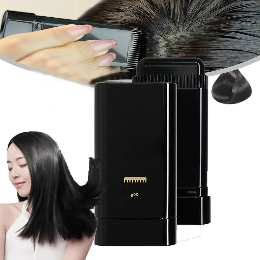 New Waterproof Comb Hair Dye Black Color Easy to Use 2 in 1 Instant Dye Sweat-proof Hair Colouring Cream for Gray Hair Coverage