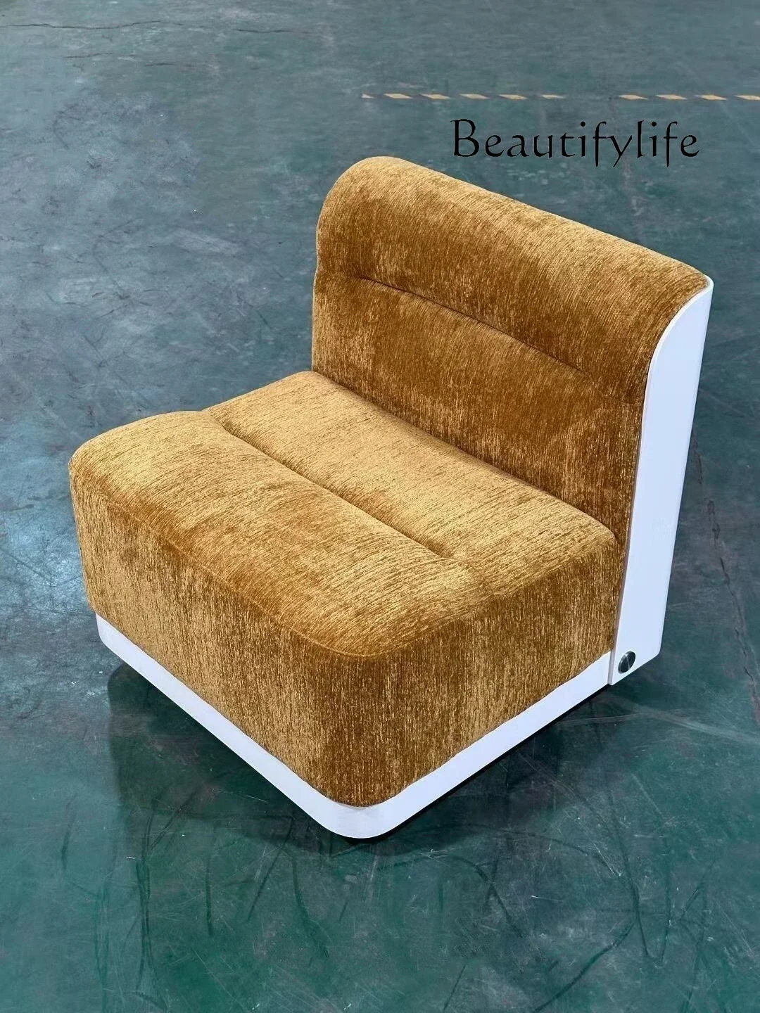 BJ Medieval Leisure Chair Small Apartment Living Room Balcony Designer New Fabric Single Chair Three-body Module Sofa