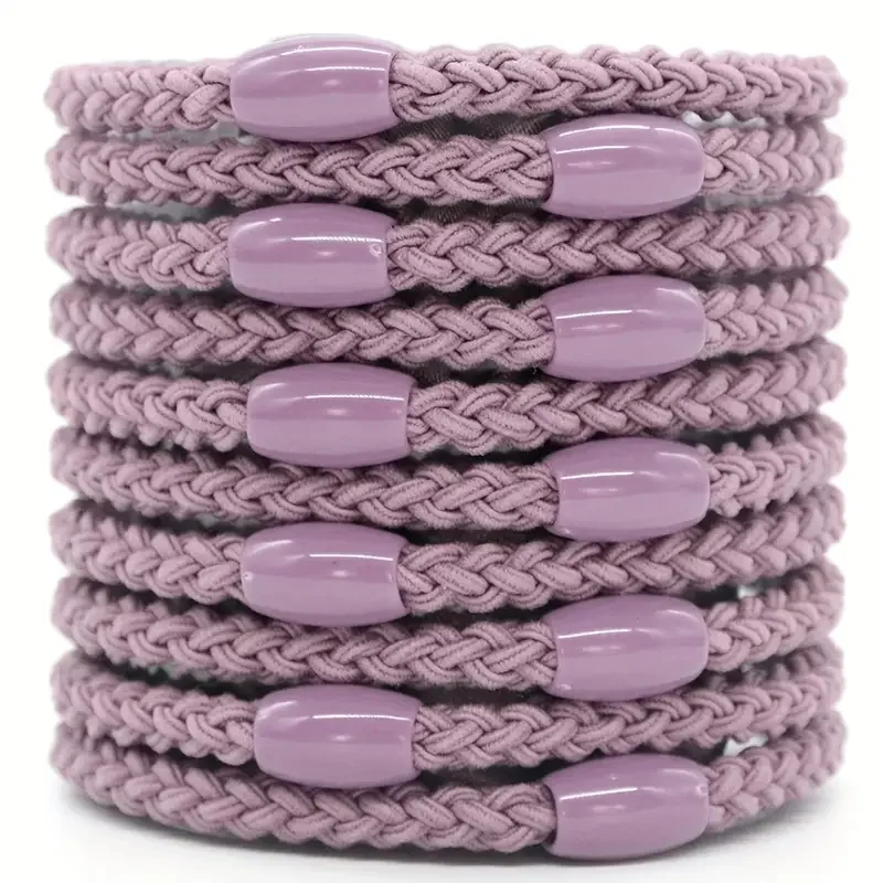 10PCS 6 Colours Available Hair Bands, High Elasticity, Leather Cover, Hair Rope, Hair Accessories, Braided Headbands