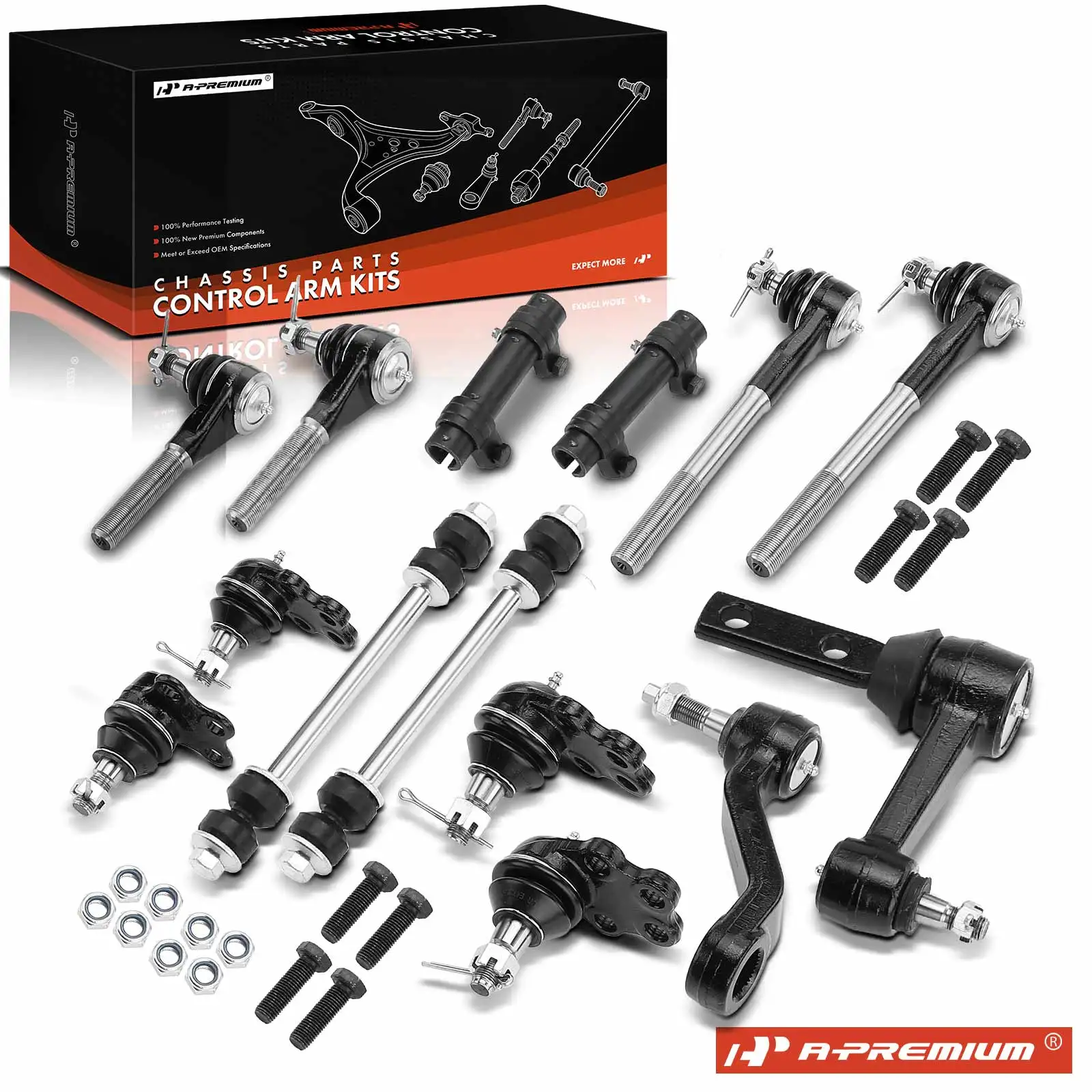 A-Premium 14x Idler Arm & Pitman Arm Stabilizer Bar End Link for Dodge Ram 1500 2000-2001