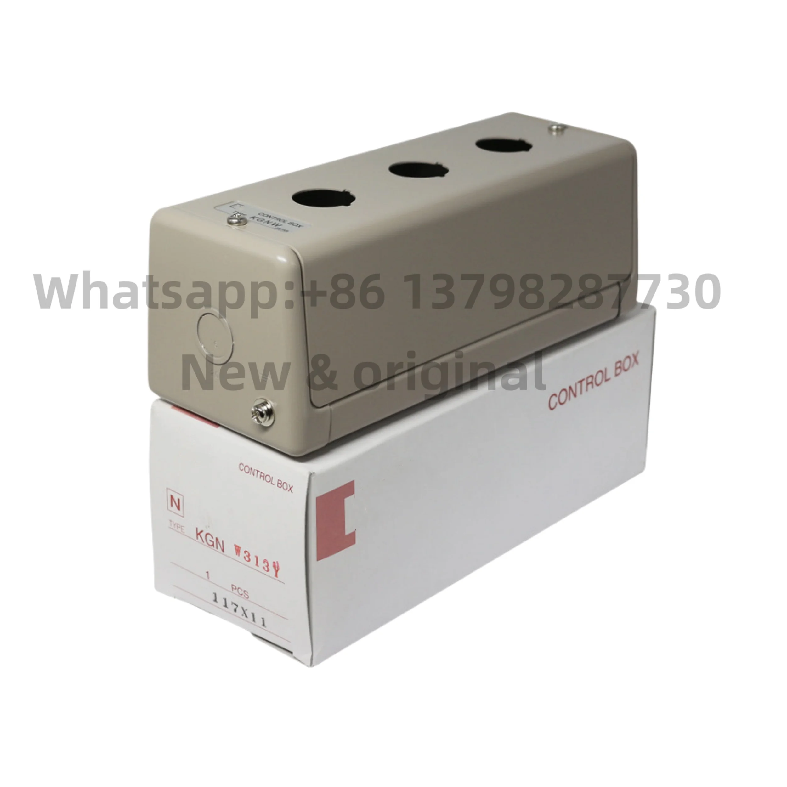 New original Control box metal button box KGNW313Y 3-hole 22mm metal color