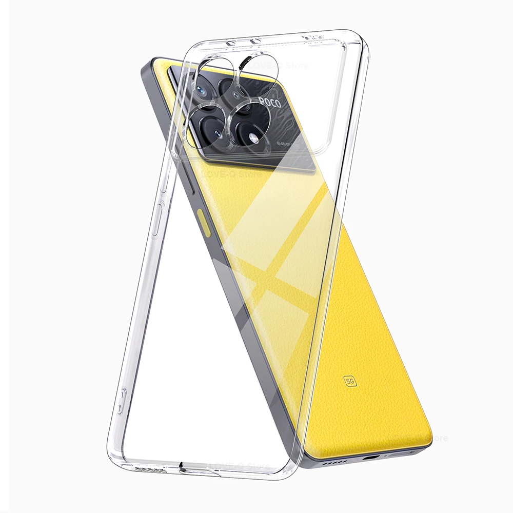 Poco X6 Pro Case Ultra Thin Soft Clear TPU Phone Case For Xiaomi Poco X6 X 6 Prо X6Pro Pocox6 Pro 5G Transparent Silicone Cover