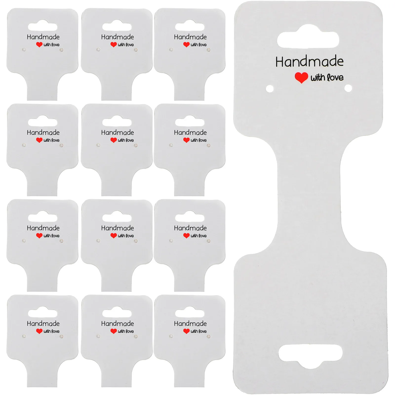 100Pcs Jewelry Display Cards Kraft Paper Necklace Folding Bracelet Holder Cards for Professional Jewelry Packaging Supplies