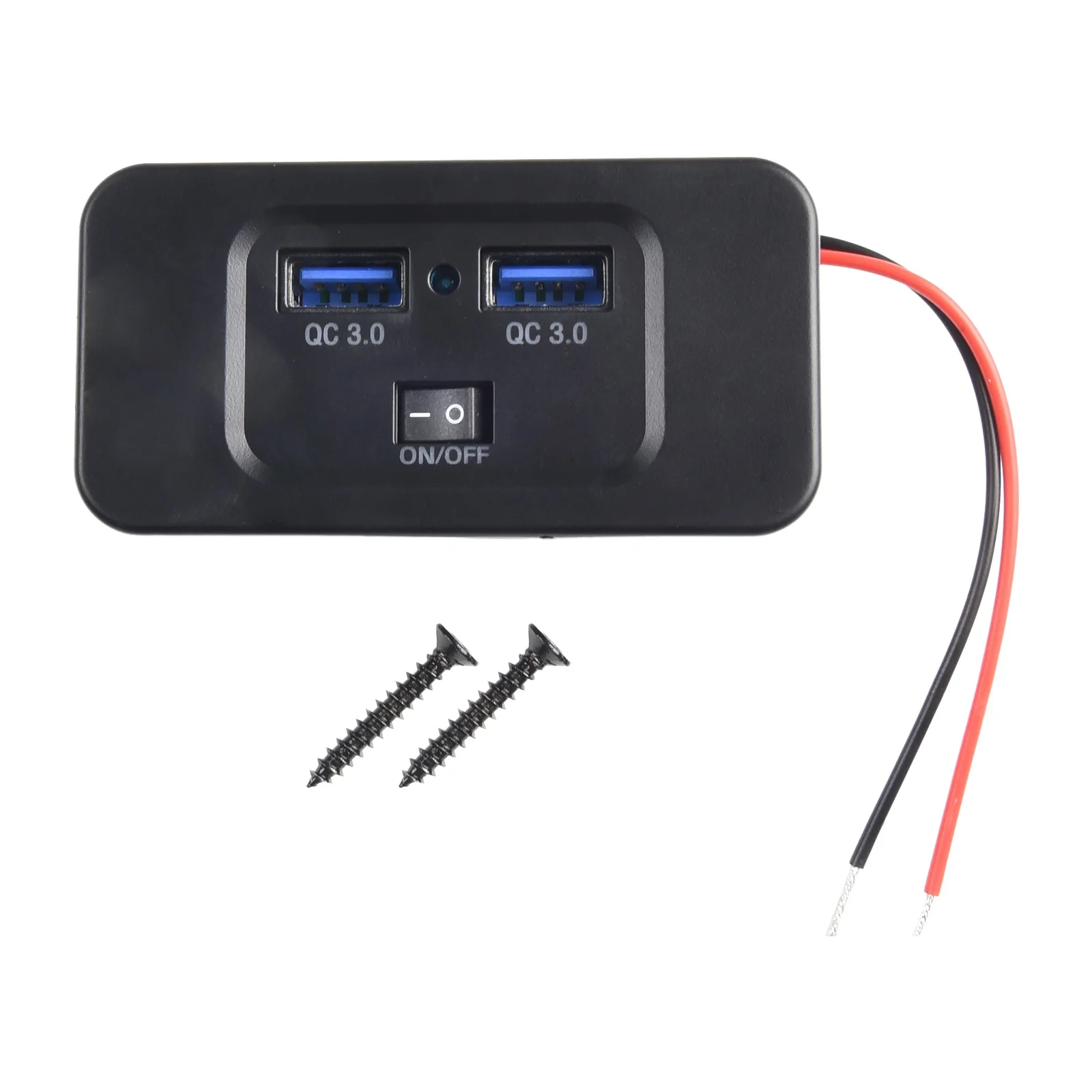 

12V-24V Charger Dual USB Car Charger 36W Output Quick Charge 3.0 Scratch Resistant Blue Light Indicator On-the-Go Charging