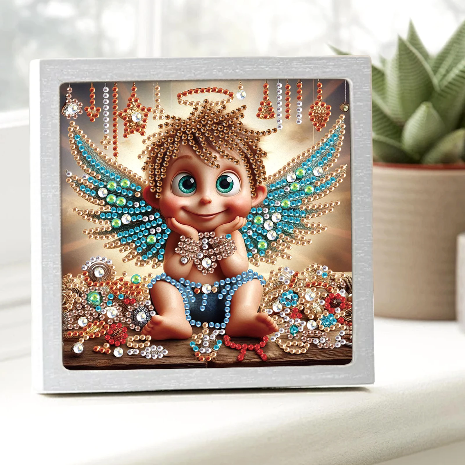 Angel Special Shape Diamond Art Painting Kit for Adult Beginner,Crystal Diamond Special Shape Kit for Home Wall Decoration Gift view 5