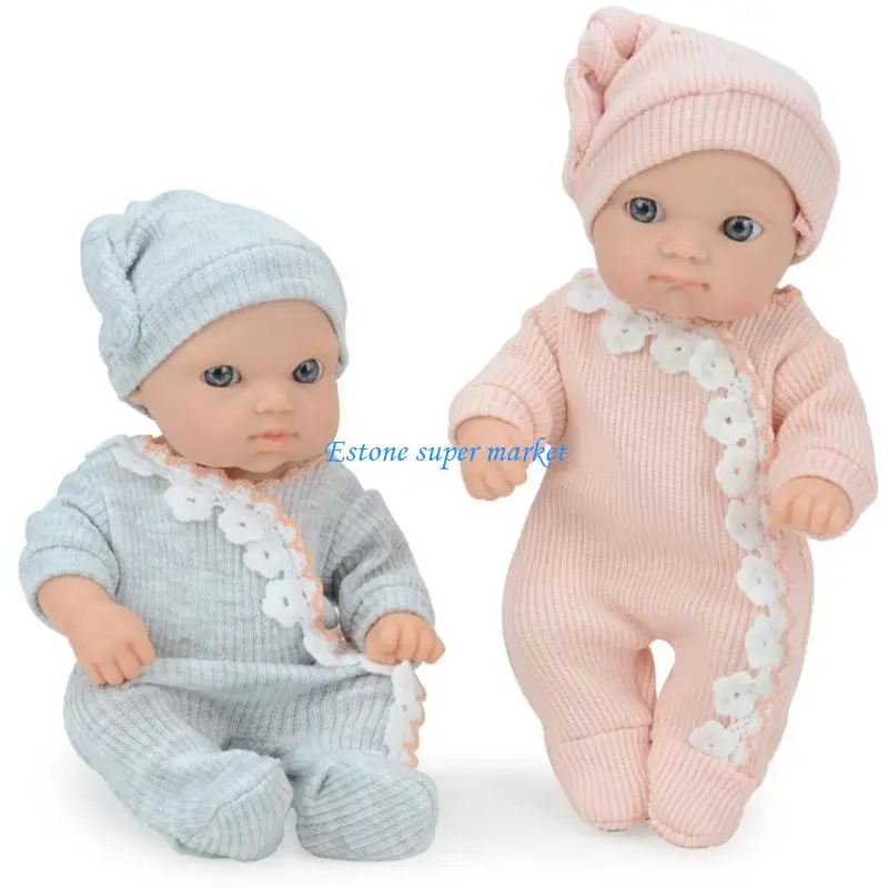 090B 8-calowy zestaw lalek bobasów dla malucha życie jak Reborns zabawka prezent urodzinowy realistyczny zestaw lalek dla z do