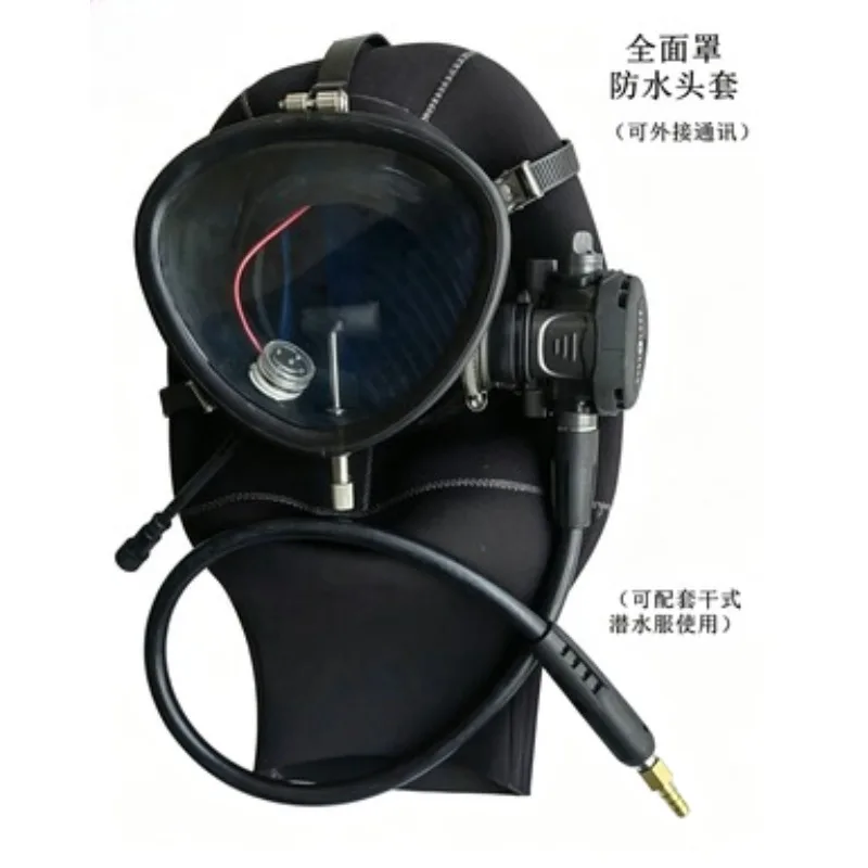 693 Diving Full Face Mask Underwater Breathing Apparatus, Dry Scuba Equipment Full Set of Goggles Mirror