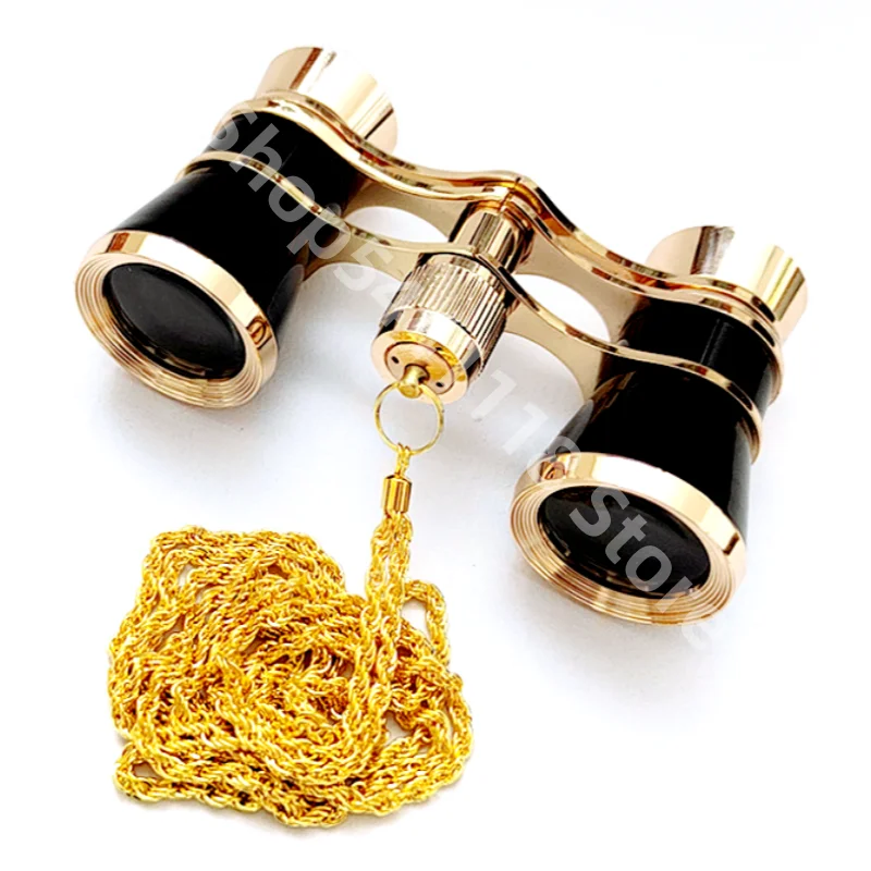

Opera Glasses Binoculars Chain/handle Theater Telescope Metal Body Women Girls Optical Design Gift Retro Binoculars