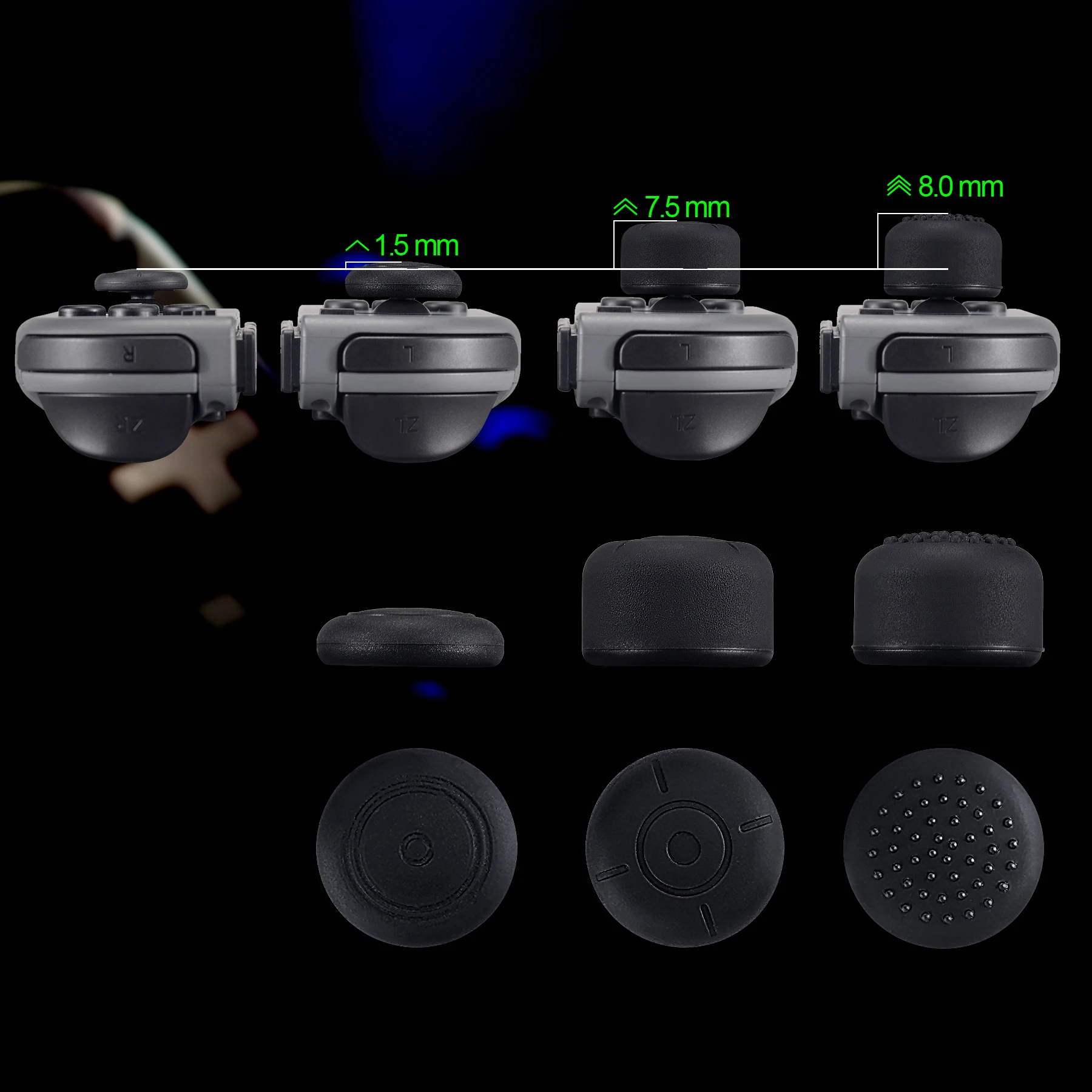 إكستريميريت 3 أزواج مكافحة زلة سيليكون الإبهام قبضة قبعات ل نينتندو سويتش JoyCon & OLED JoyCon ، ل نينتندو سويتش لايت