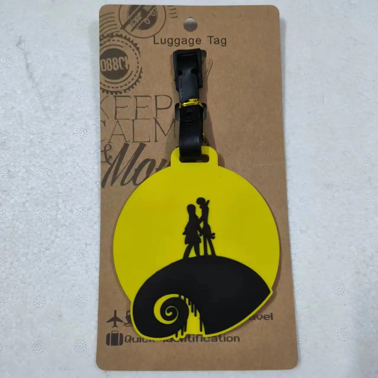 Cartoon PVC bagaglio Tag The Nightmare Before Christmas accessori da viaggio etichetta portatile regalo di Halloween per giovani