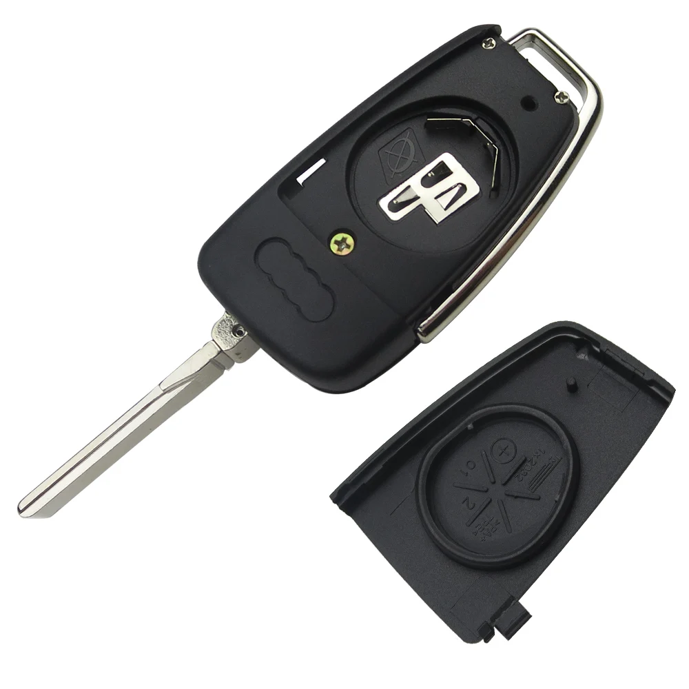 OkeyTech 3 botões flip fold remoto chave do carro escudo keyless entrada kd chave capa caso para audi a6l q7 a2 a3 a4 a6 a6l a8 tt sem lâmina