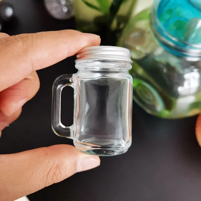 10pcs 35ml mini Glass Sealed Bottles, Leak-Proof Bottles, Suitable for Jam Coffee Food, Portable Empty Cans