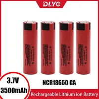 NCR 18650GA  3.7V 3500mAh Rechargeable Lithium Battery, Suitable for Flashlight, Flat Top, Original, New 18650