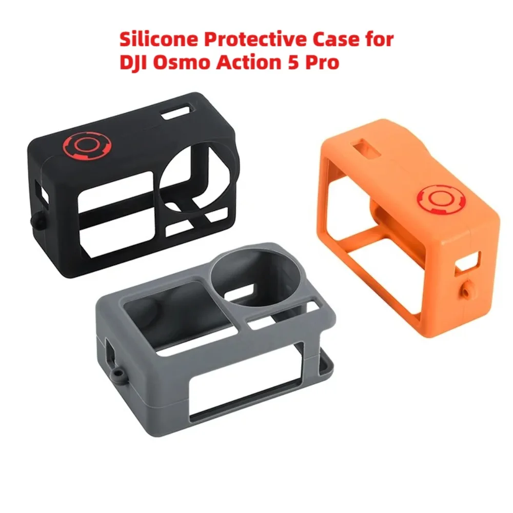 

Silicone Protective Cover for DJI Osmo Action 5 Pro, Scratch-proof Lens Cap & Full Protector Sleeve Camera Accessories