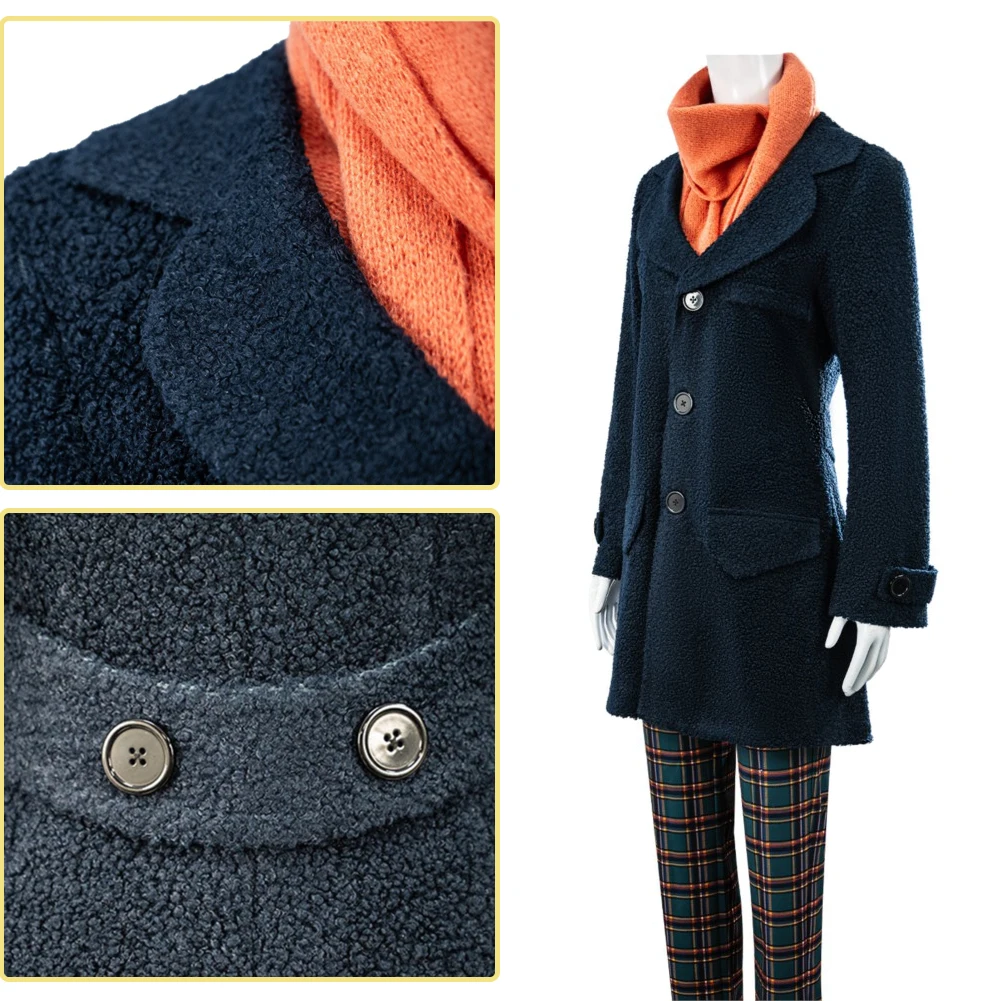Prue McKeel Cosplay Costume Movie Wood Of Wild Coat Orange Scarf Clothes Outfits Roleplay Adult Women Halloween Carnival Party