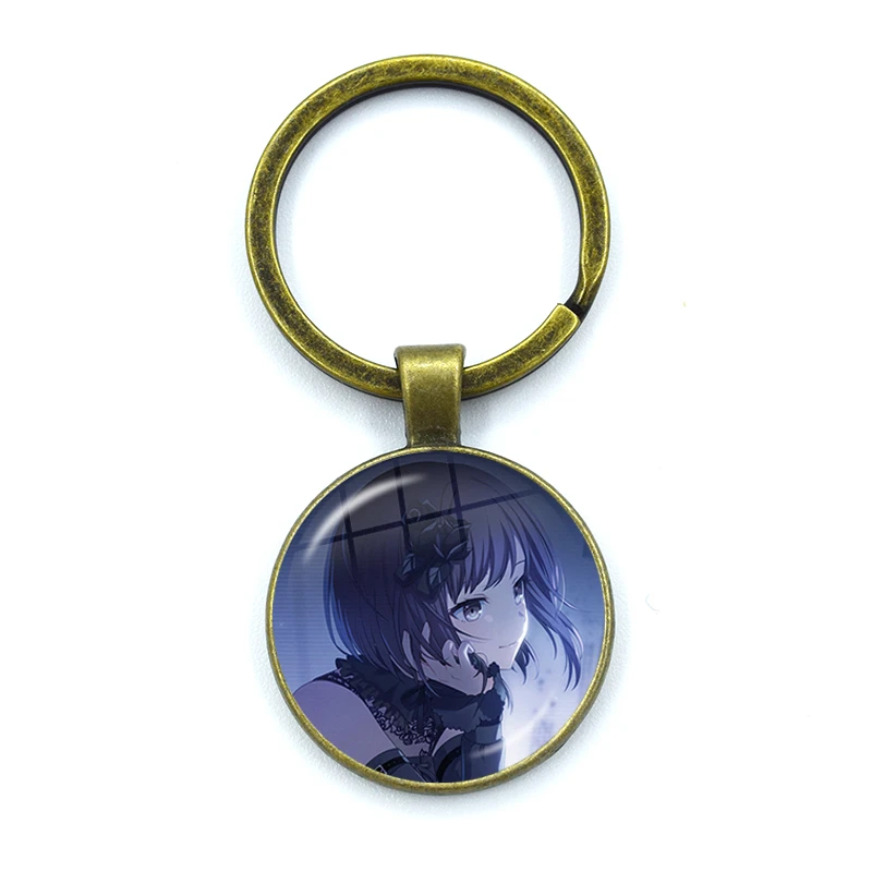 Project SEKAI Anime Shinonome Ena Enanan Keychains Glass Cabochon Pendant Keychain Jewelry Charm Bag Key Ring Fans Gift