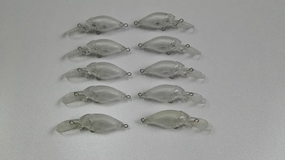 

10pcs Unpainted Crankbait Fishing Lure Body 60mm 3.7g Blank lures JSE156