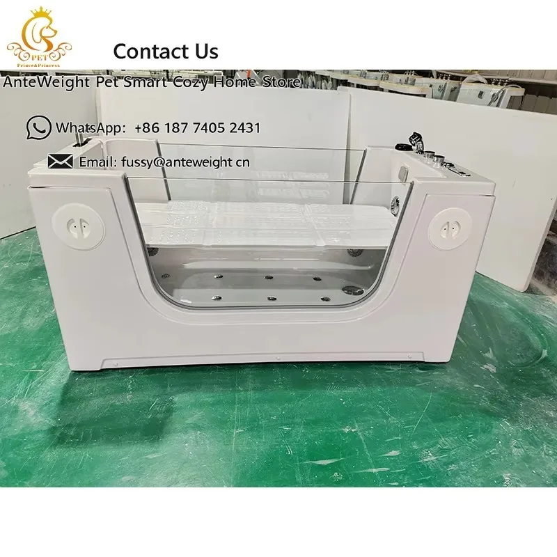 Popular 172*77*85 Acrylic Foldable Pet Bath Tub + Water Component Set Eco-Friendly Pet Bathtub for Indoor Bathroom Use