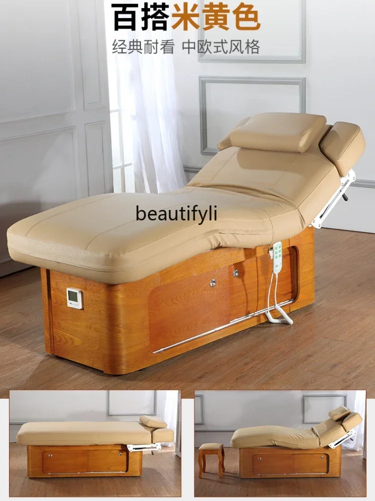 Electric Beauty Bed Intelligent Lifting Constant Temperature Latex Physiotherapy Bed Disinfection Multifunctional Vibration