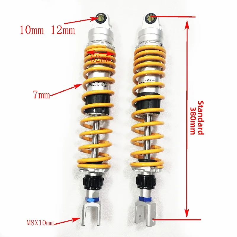 7mm Feder 20mm Gabel 380mm 400mm 410mm 420mm 430mm 440mm Motorrad-Stoßdämpfer Einstellbare Hinterradaufhängung für Honda Yamaha