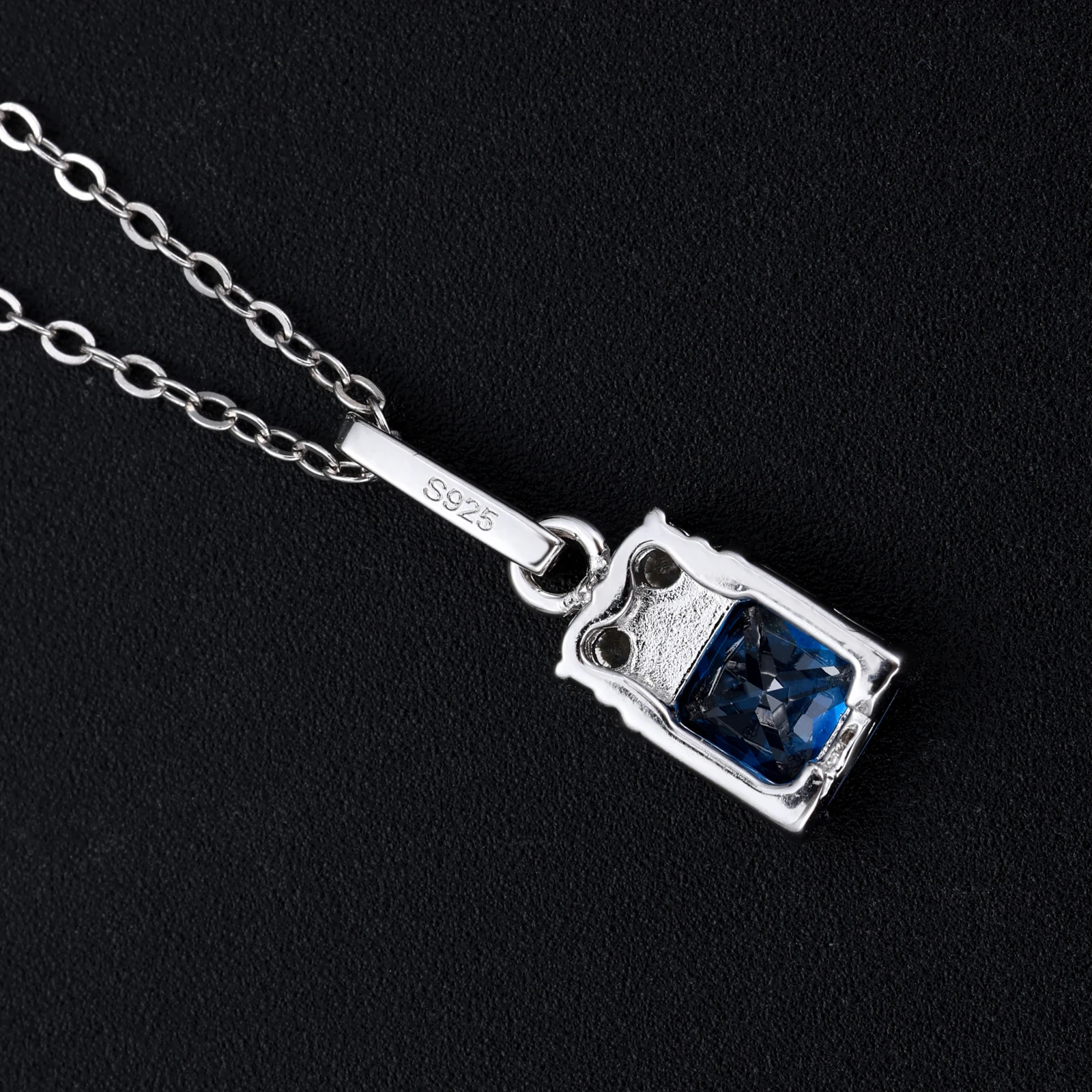 TUHE أنثى الأزرق قلادة قلادة مجوهرات 925 فضة اللون زركون كريستال هدايا مجوهرات نسائية