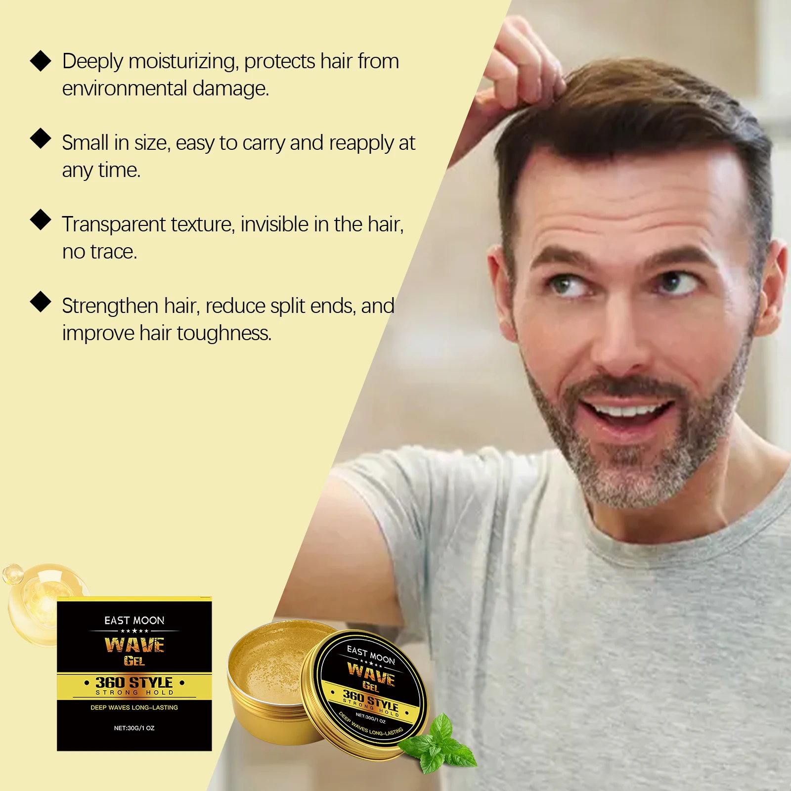 Original Argan Oil Hair Styling Wax For Men Long Lasting Holding Hair Gel Professional Fluffy Keep Hair Oil Broken Hair Salon