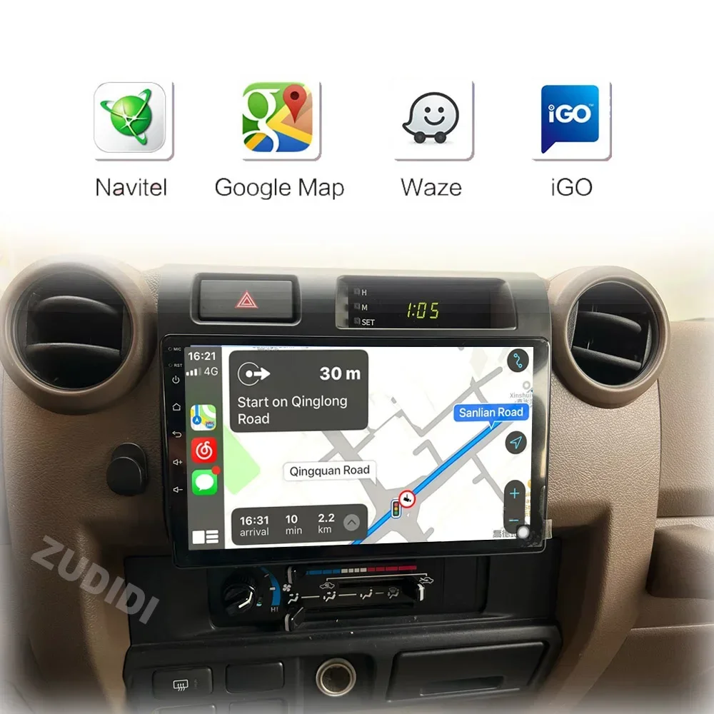 9 "para Toyota Pickup Land Cruiser LC 70 79 Series 2007-2020 Android 13 Autoradio inalámbrico Carplay reproductor Multimedia Radio DVD