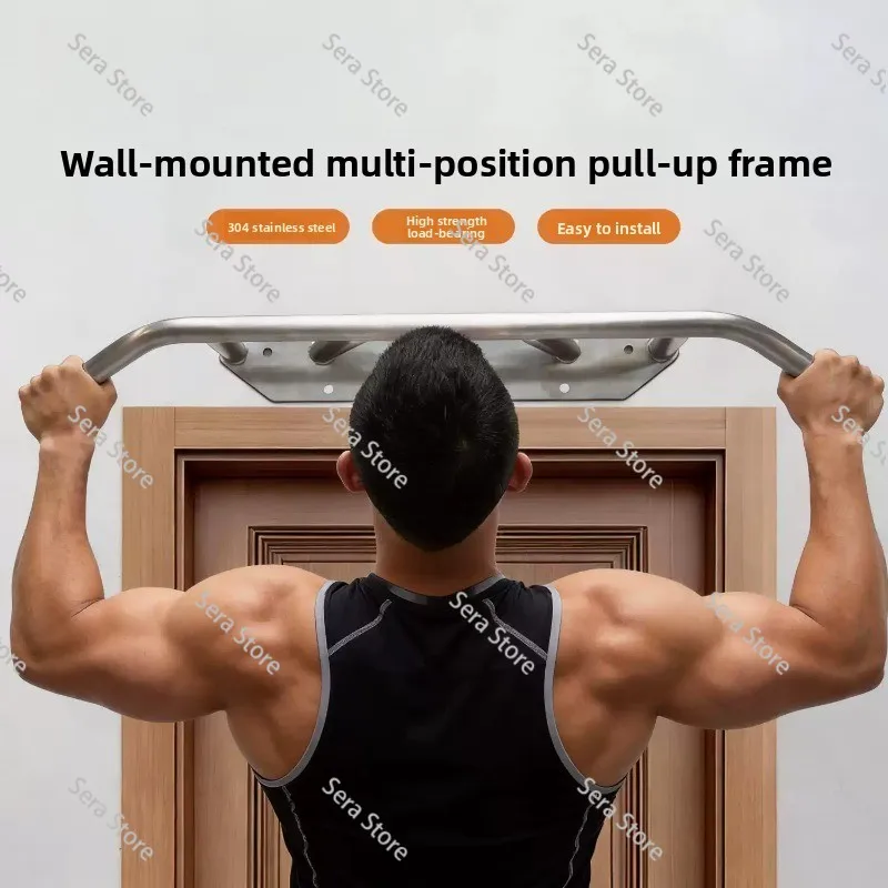 Stainless Steel Multi-position Door Horizontal Bar Wall-mounted Wall Punching Horizontal Bar Pull-up Household
