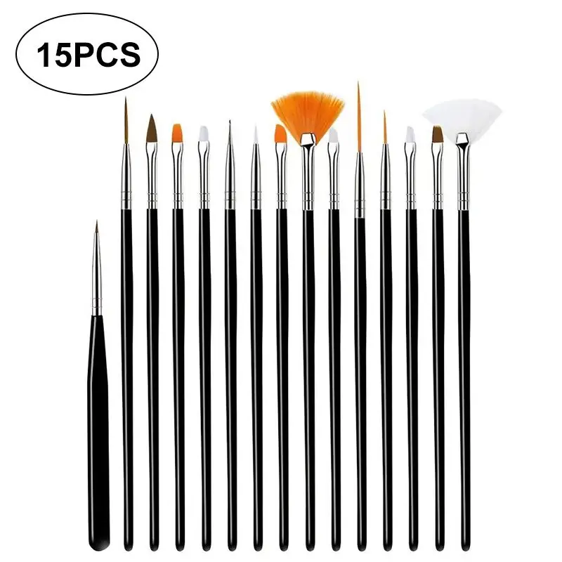 15-teiliges Pinselset mit feinen Details – Miniaturpinsel für Detaillierung und Kunstmalerei – Acryl, Aquarell, Öl, Modelle – Detail 4