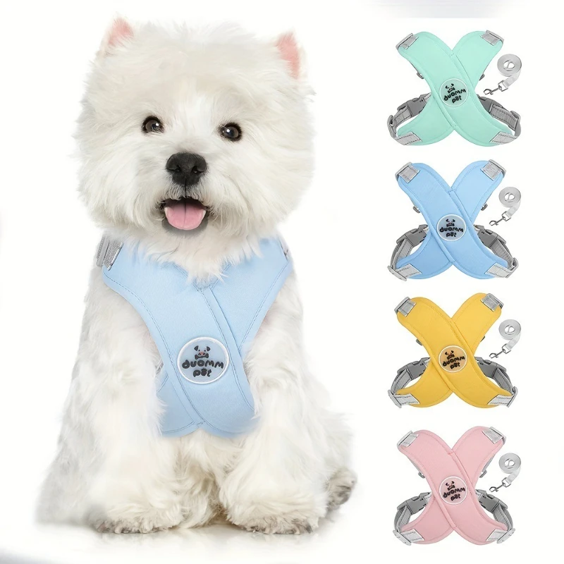 

Cat and Dog Strap Vest Chest Rope Set Reflective Breathable Adjustable Pet Outdoor Equipment for Small and Medium Sized Dogs