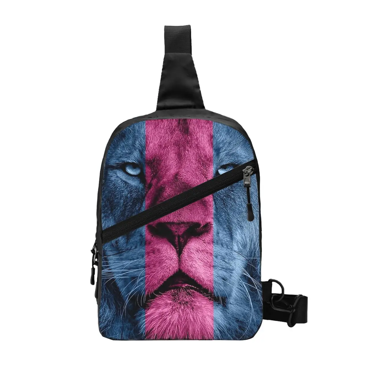 Aston Villa Lion Chest Bag Men Sling Crossbody Backpack Chest Bag Travel Hiking Daypack Shoulder Bag