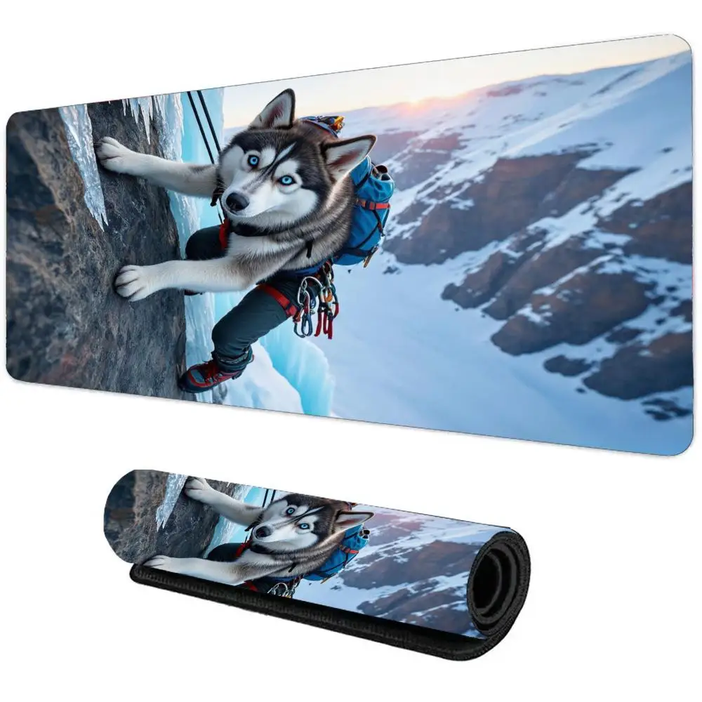 

Rock Climbing Shiba Inu AI Art Mouse pad, desk pad, PC keyboard anti-slip desktop pad, rubber base, lock edge, game and office a