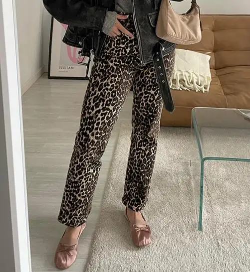 

New Sexy Leopard Print Slim Fit Pendant Pencil Pants for Summer Fashion, Slim Fit High Waisted Leopard Print Small Leg Pants