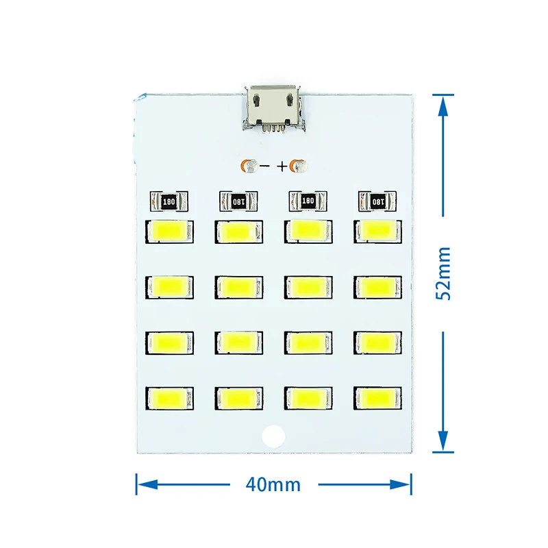 USB Mobile Emergency Light, White LED Lighting Panel, USB Mobile Light, Alta Qualidade, 5730, SMD, 5V, 430mA ~ 470mA