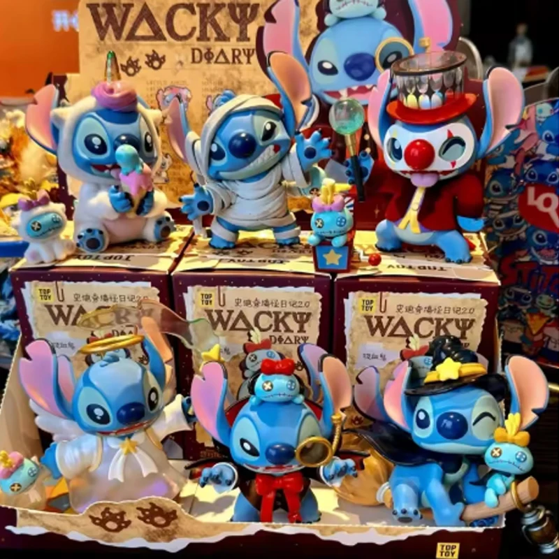 

Disney Stitch Blind Box Weird Diary V2 Series Anime Figures Mystery Box Collectible Cute Pvc Statue Doll Children Birthday Prese