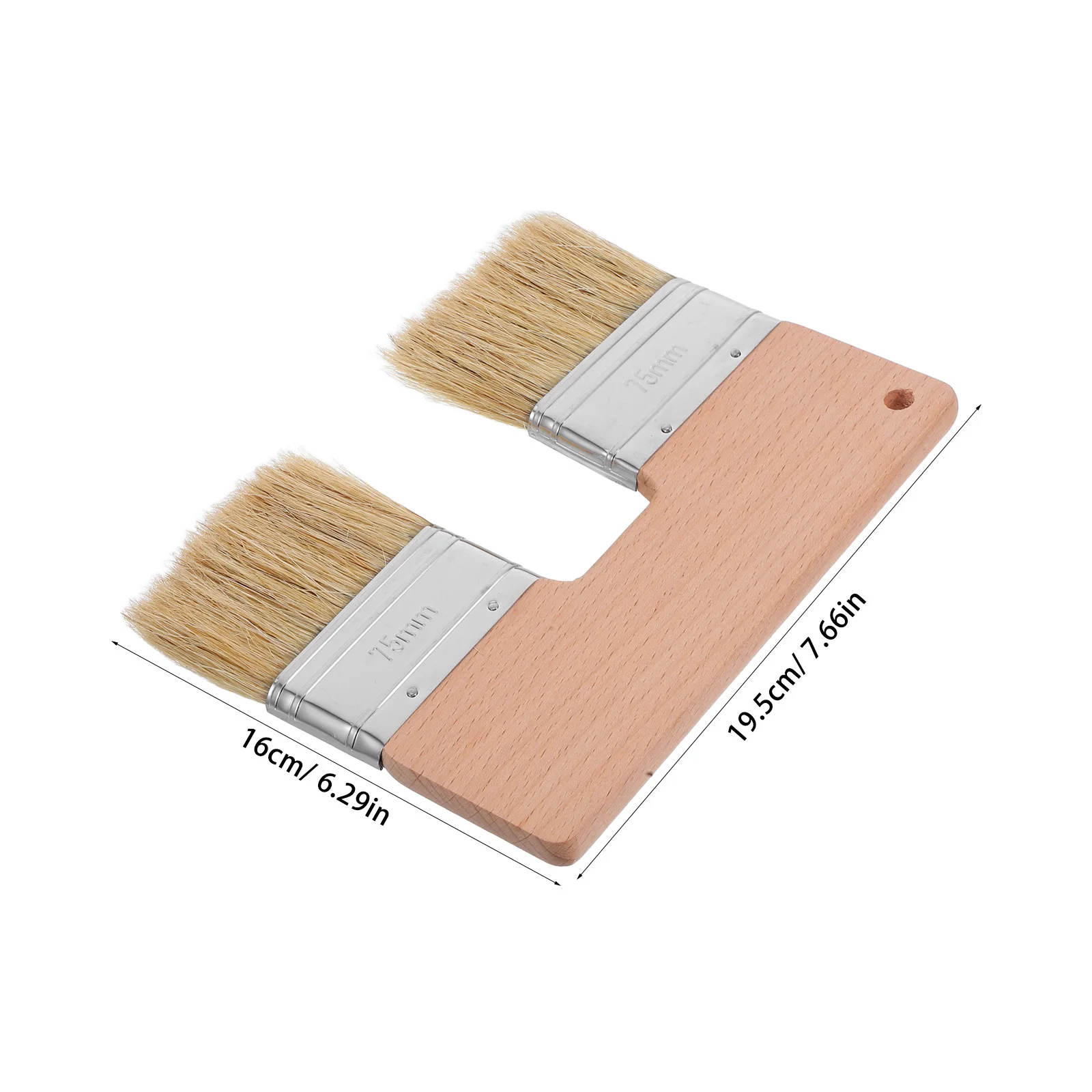 فرشاة فنية ذات شعيرات طبيعية برأسين، تصميم مسطح لمستلزمات الطلاء الأكريليك الزيتي، إنشاء ملمس دقيق